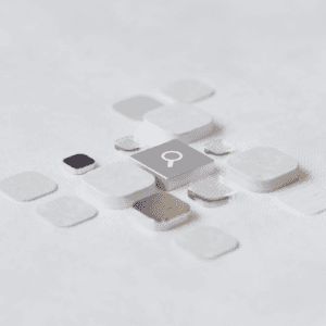 Geometric abstract representation of AI technology